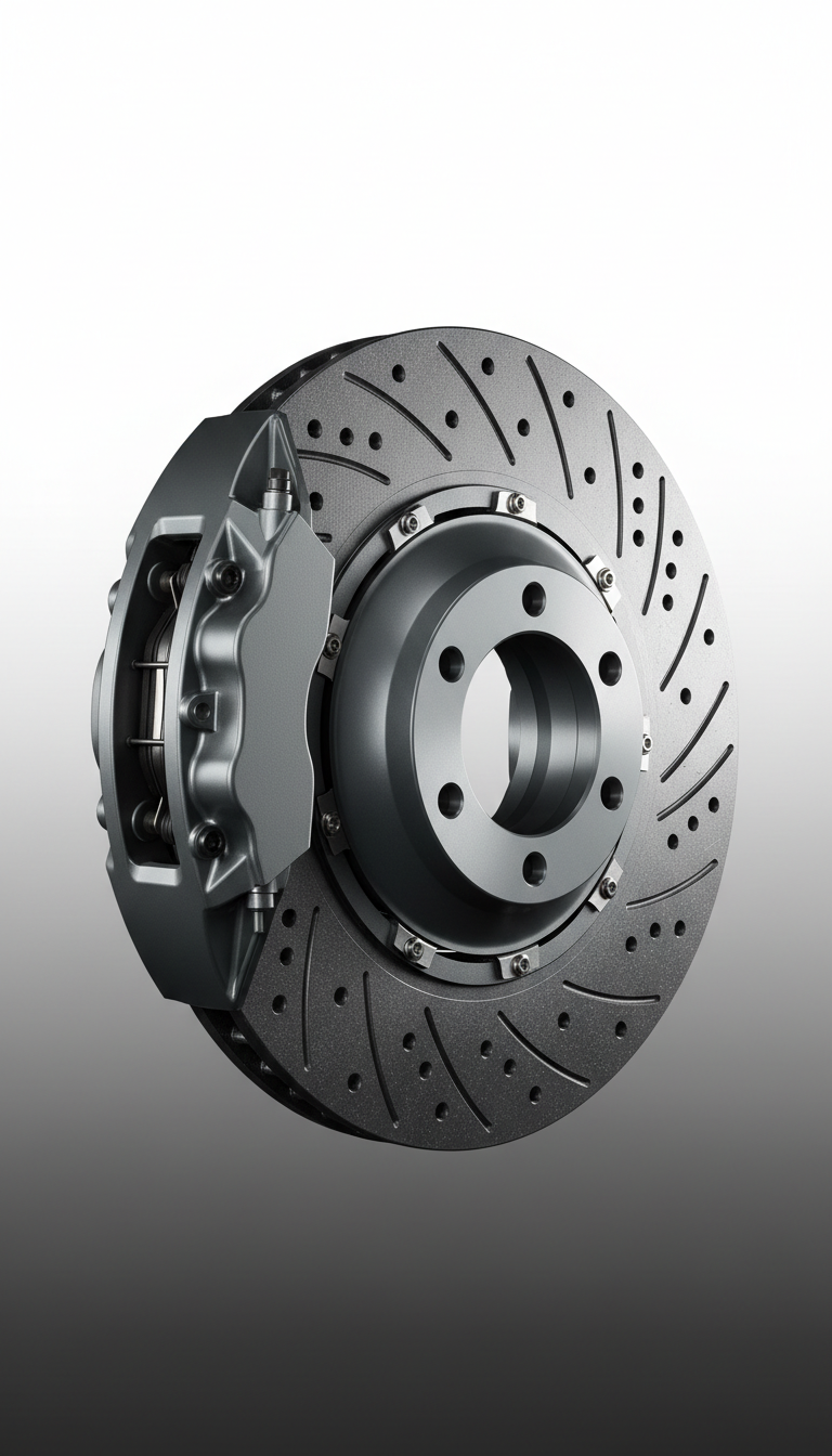 [PRODUCT] displays a premium motorsport brake disc engineered for high-speed applications. Photographed with meticulous...