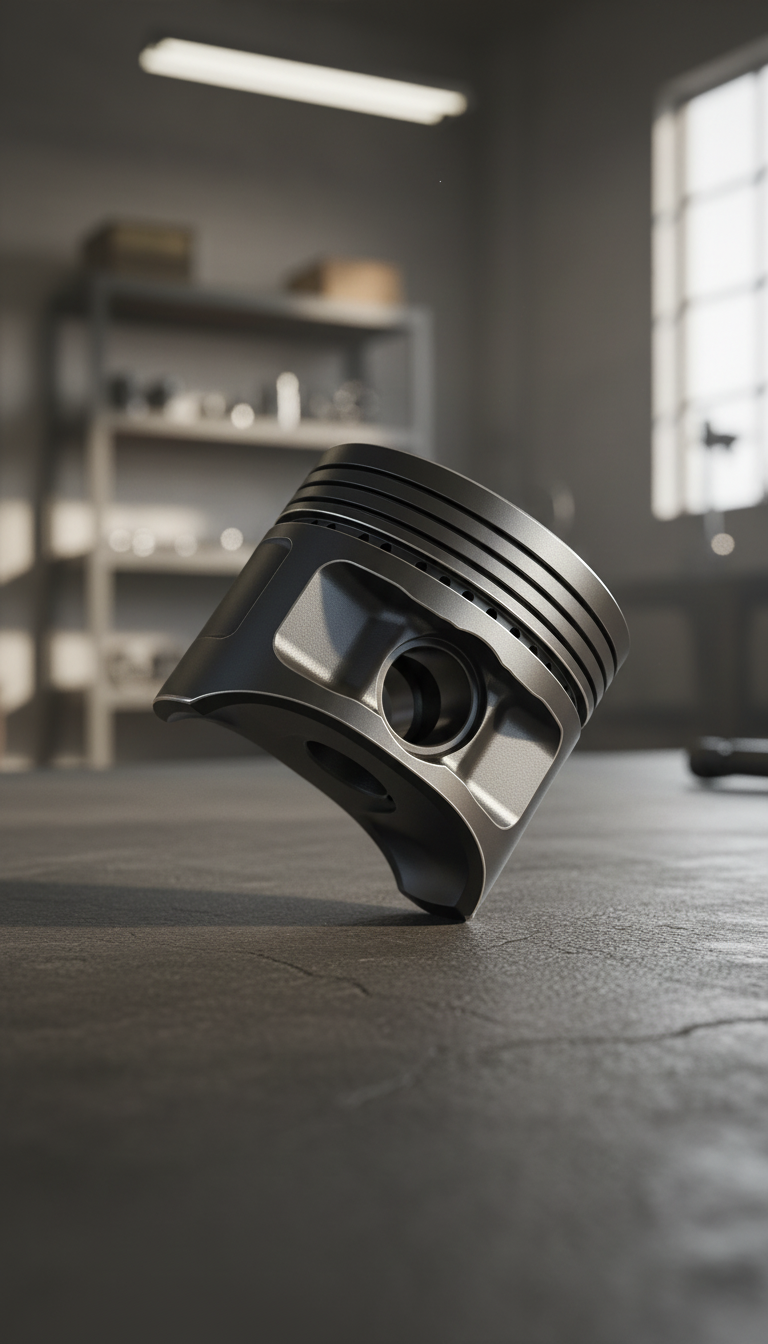 Heavy-duty forged piston thermal barrier in a new setting