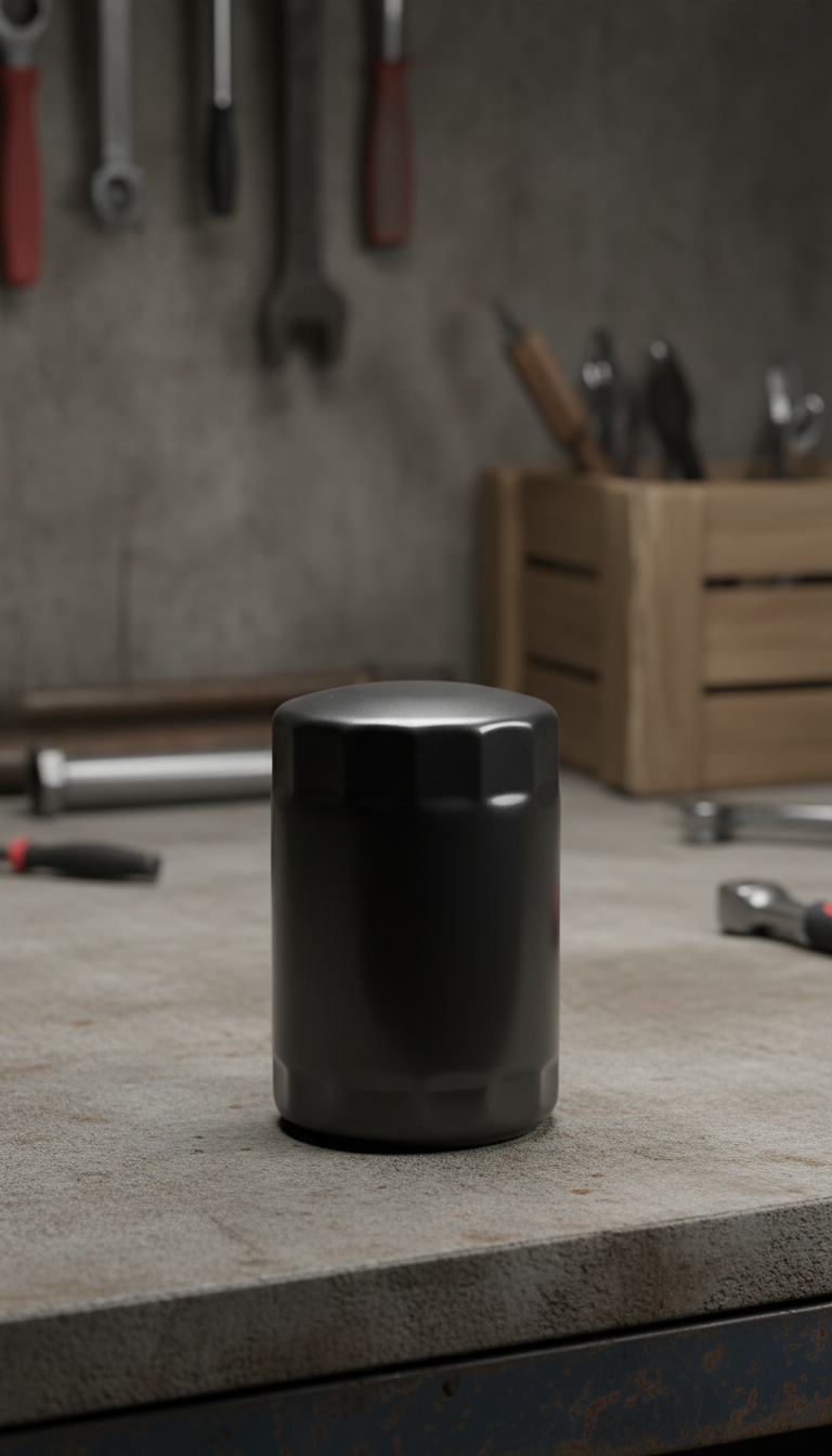 Graphite Finish Oil Filter in a new setting
