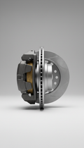 Heavy-duty brake assembly, Three-quarter front angle for most products to showcase both shape and labeling; straight-on...